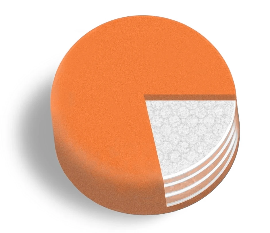 Illustration of a SentryBond tablet showing layers