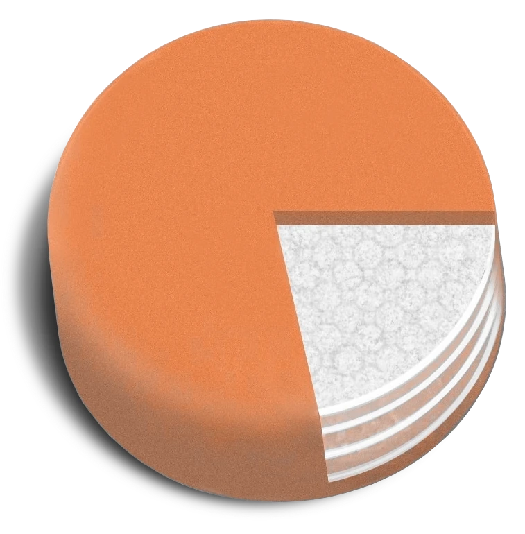 Cutaway illustration of a SentryBond tablet showing layers